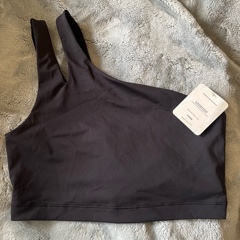 Women’s Fabletics Asymmetric Double Strap MIDI Bra NWT